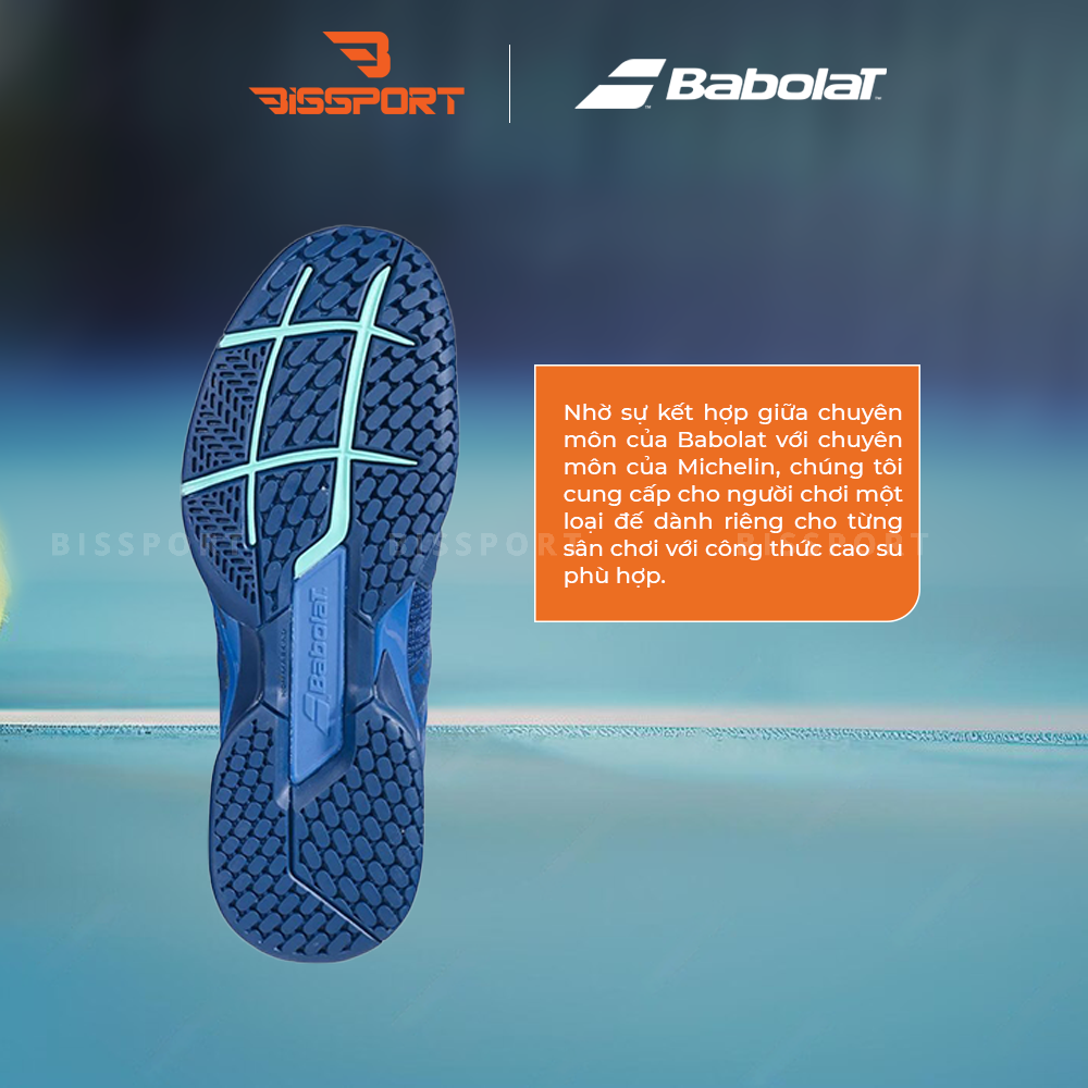Giày Pickleball/Tennis BABOLAT JET TERE 2 ALL COURT WOMEN Xanh Hồng SKY Chính Hãng - Đế Siêu Bám - Chắc Chân - Linh Hoạt
